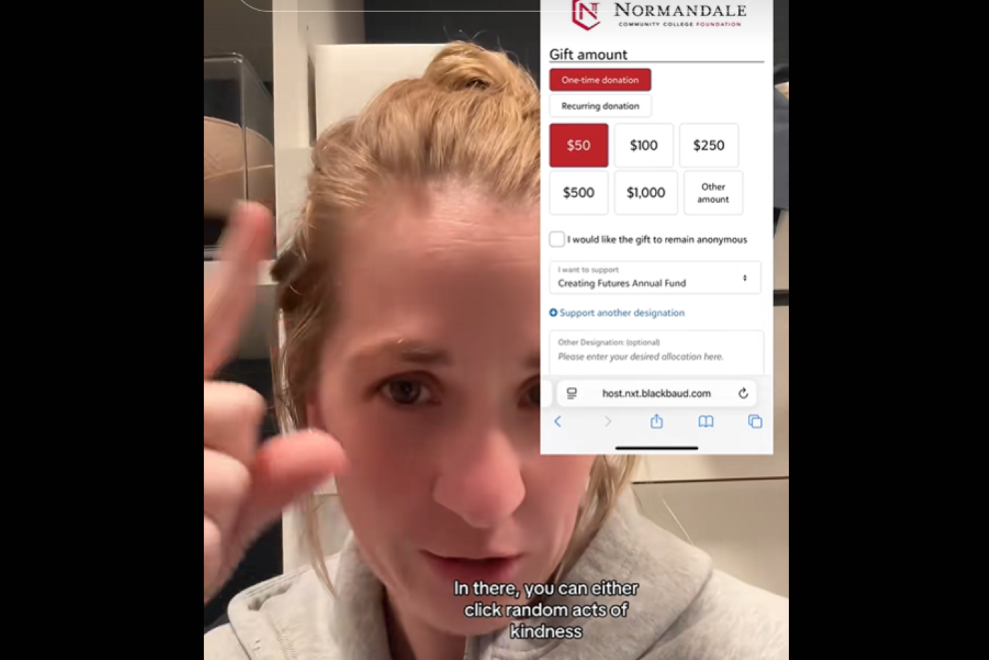 Screenshot of Suzanne White's Video